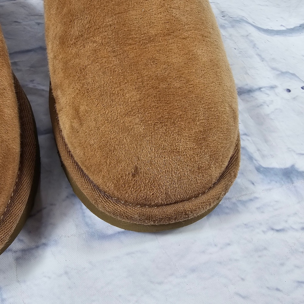 UGG Classic Mini II Boots Womens 7 Chestnut Brown Suede Shearling Ankle Booties - Picture 8 of 13